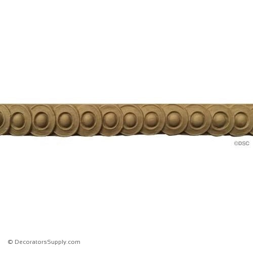 Running Coin - French 3/4H - 5/16Relief-moulding-for-furniture-woodwork-Decorators Supply