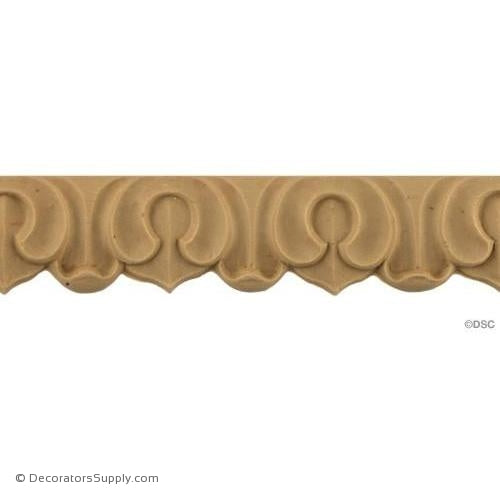 Acanthus Leaf - Roman 1 3/16H - 3/16Relief-woodwork-furniture-lineal-ornament-Decorators Supply