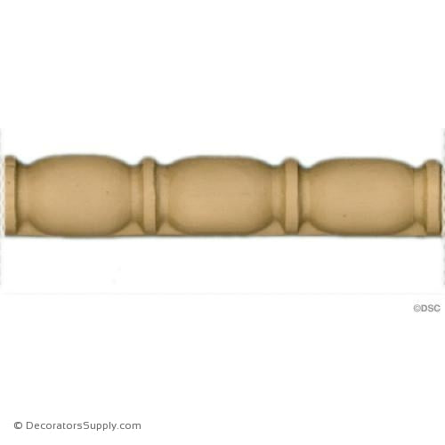 Bead and Barrel-Roman 3/4H - 11/16Relief-furniture-woodwork-molding-Decorators Supply