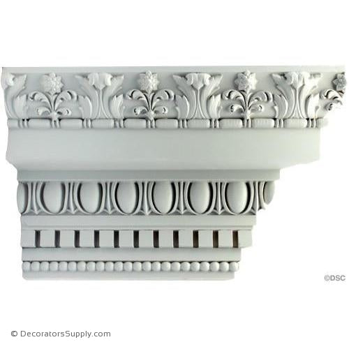 Plaster Crown-Colonial-6 1/4 Proj X 10 Drop-4 7/8" Repeat-Decorators Supply