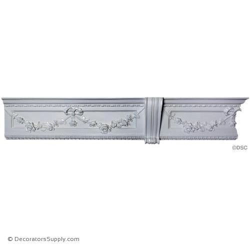 Plaster Crown-LouisXVI-1 5/8 Proj X 6 Drop-20" Repeat-Decorators Supply