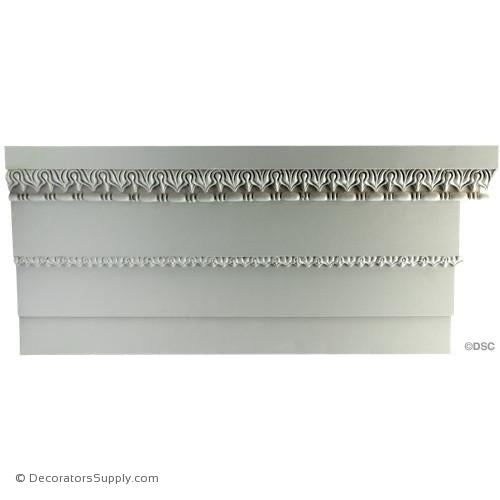 Plaster Crown-Greek-7 5/8" Drop x 1 5/8" Proj-1"Repeat-Decorators Supply