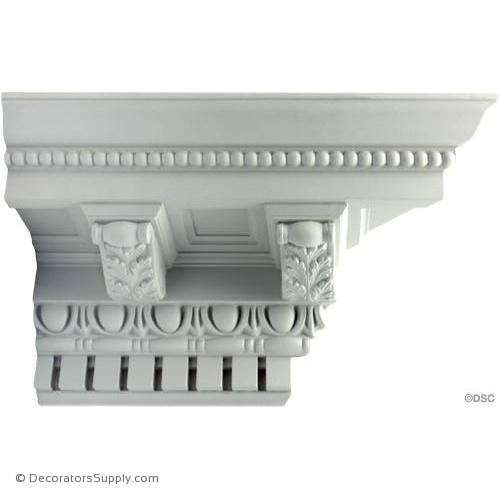 Plaster Crown-Roman-8 1/2 Proj X 8 1/2 Drop-7" Repeat-Decorators Supply