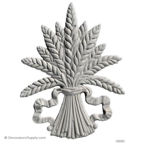 Rosette Square - Wheat Applique-ornaments-for-woodwork-furniture-Decorators Supply