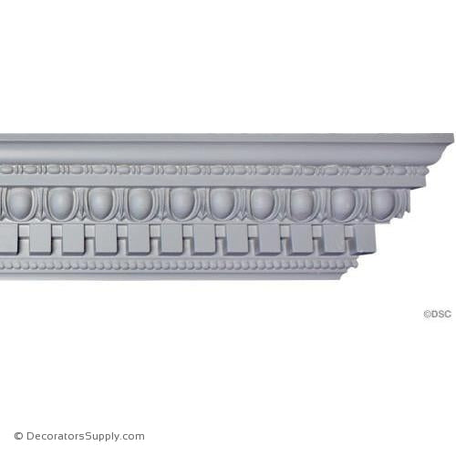 Plaster Crown-Roman-3 1/2 Proj X 4 1/2 Drop-1 1/2 Rep-Decorators Supply