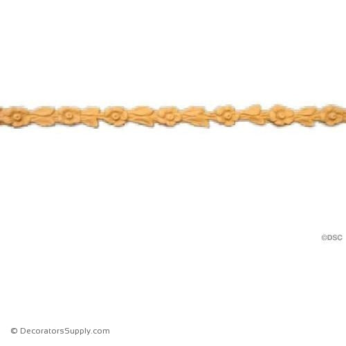 Flower and Leaf Linear 3/8 High-ornaments-furniture-woodwork-Decorators Supply