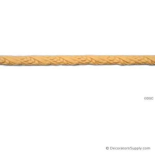 Wheat Rope - Twisted - 3/8 High- Comes Left and Right Twist-moulding-for-furniture-woodwork-Decorators Supply