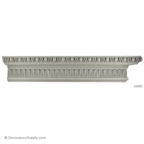 Plaster Crown-LouisXIV-2 3/4 Proj X 4 5/8 Drop-3" Rep-Decorators Supply