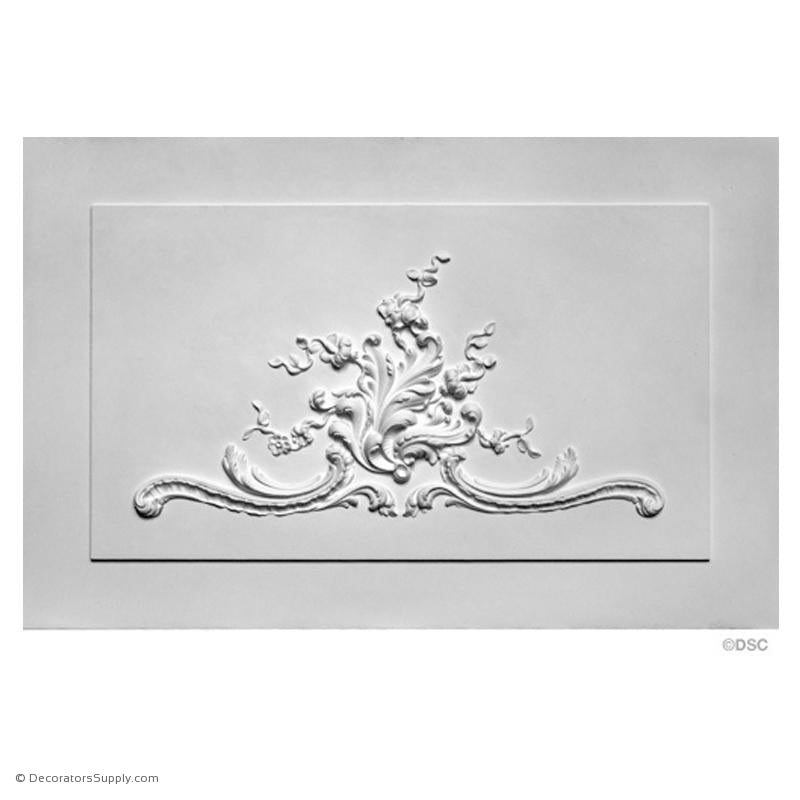 Plaster - 15 x 7 1/2",OA Panel Dims 21 5/8 x 14 1/16 x 7/16"-Hand-cast-ceiling-ornaments-Decorators Supply