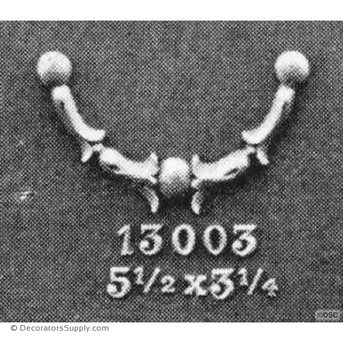 Swag - Empire 3 1/4H X 5 1/2W - 3/8Relief-applique-onlay-for-furniture-woodwork-Decorators Supply