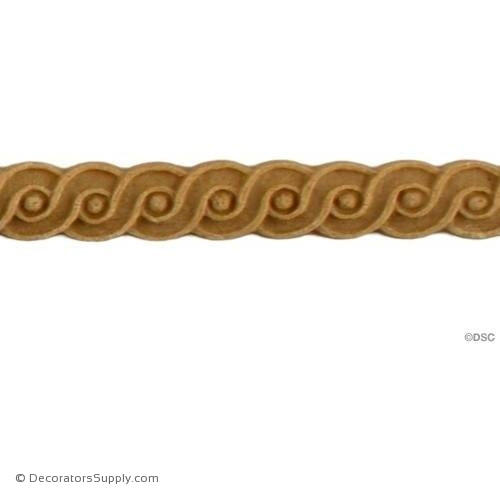 Running Coin Linear Design 1/2 High - 1/8 relief-moulding-for-furniture-woodwork-Decorators Supply