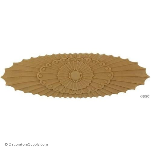 Rosette - Oval 15 1/4 High 4 3/4 Wide 1/4 Relief
