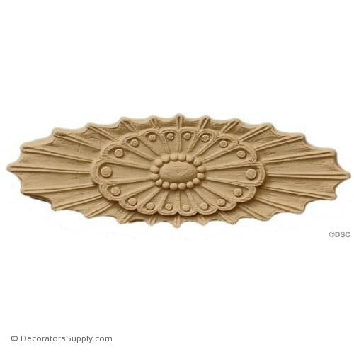 Rosette - Oval    5   1/2 High 1   7/8 Wide 1/4 Relief