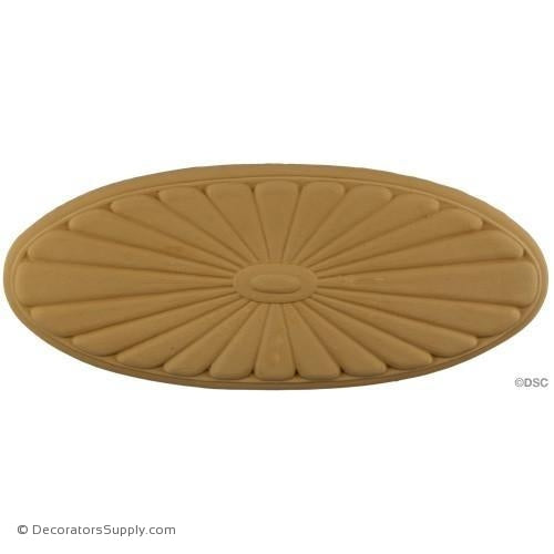 Rosette - Oval 15 High 6 1/4 Wide 1/2 Relief