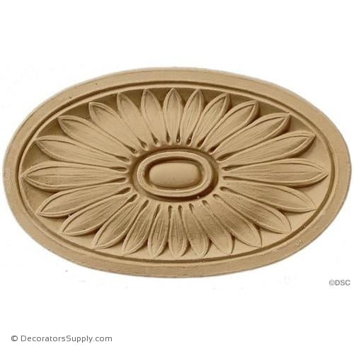 Rosette - Oval    7 High 4   1/8 Wide 3/8 Relief