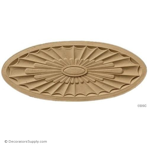 Rosette - Oval    12   1/4 High 5   1/8 Wide 1/4 Relief