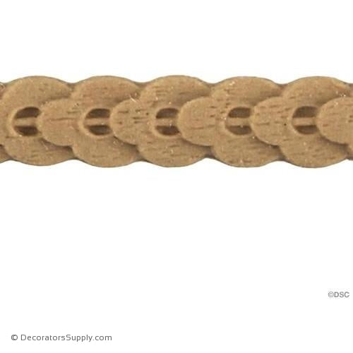 Running Coin - 3/8 High 0.125 Relief-moulding-for-furniture-woodwork-Decorators Supply