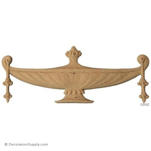 Basket 3 3/8 High 8 3/4 Wide 1/4 Relief-ornaments-for-furniture-woodwork-Decorators Supply