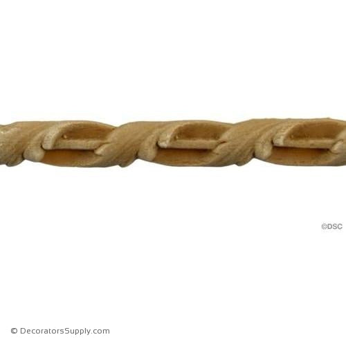 Rope 3/8 High 0.1875 Relief-moulding-for-furniture-woodwork-Decorators Supply