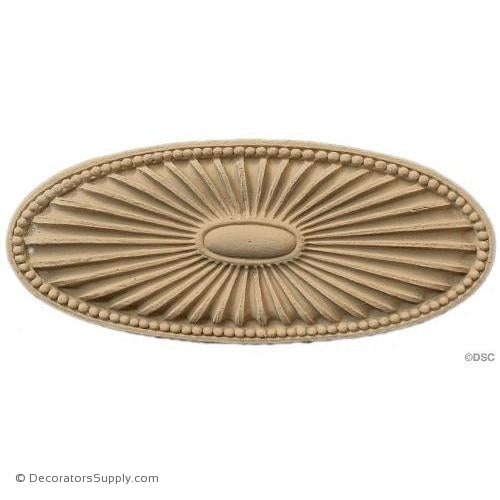 Rosette - Oval    2   5/8 High 6 Wide 1/4 Relief