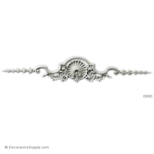Cartouche 4 High 22 Wide 1/4 Relief-appliques-for-woodwork-furniture-Decorators Supply