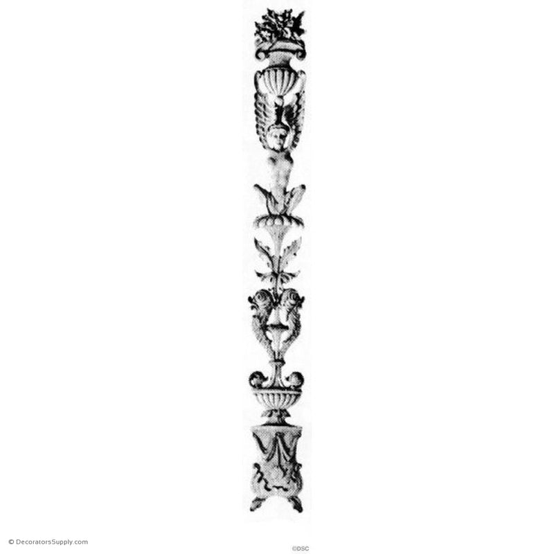 Vertical Design 18 1/2 High 2 3/4 Wide 1/4 Relief-vertical-design-woodwork-furniture-Decorators Supply