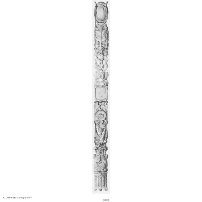 Vertical Design 30 High 2 Wide 1/4 Relief-vertical-design-woodwork-furniture-Decorators Supply