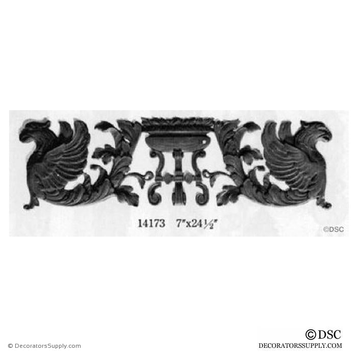Decorative Griffin Applique for Wood 7 High 24 1/2 Wide 3/8 Relief - Decorators Supply