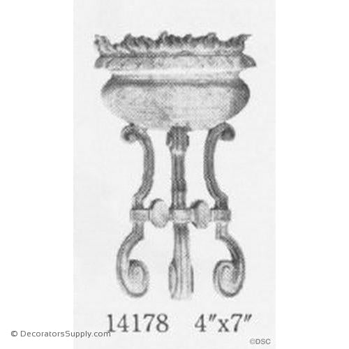 Basket 7 High 4 Wide 3/8 Relief-ornaments-for-furniture-woodwork-Decorators Supply