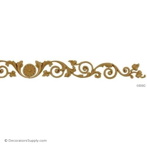 Vine and Leaves in Scroll Pattern 1 3/4 High 20 Wide-ornaments-for-woodwork-furniture-Decorators Supply