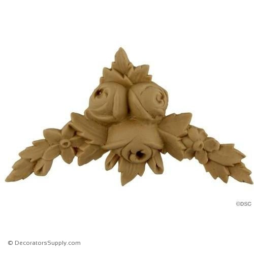 Floral 2 1/2 High 4 1/2 Wide-ornaments-furniture-woodwork-Decorators Supply