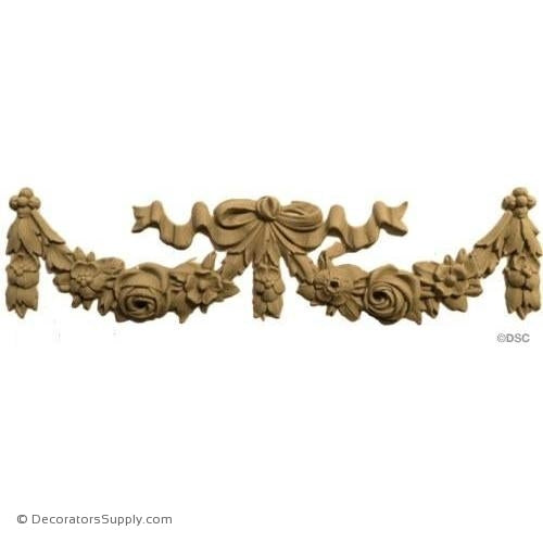 Floral 2 1/2 High 10 Wide-applique-onlay-for-furniture-woodwork-Decorators Supply