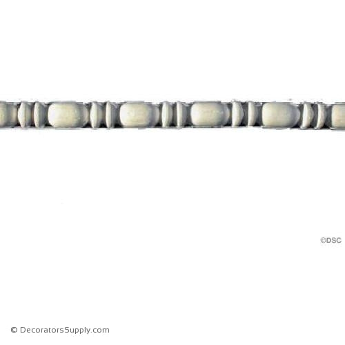 Plaster Bead and Barrel Molding 9/16" W x 9/16" R