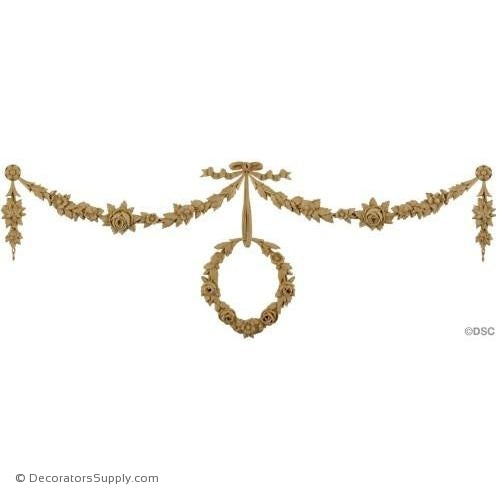 Floral 12 1/2 High 32 3/4 Wide-applique-onlay-for-furniture-woodwork-Decorators Supply