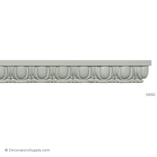 Plaster Egg and Dart Molding Roman 2-1/4" W x 1-1/4" R