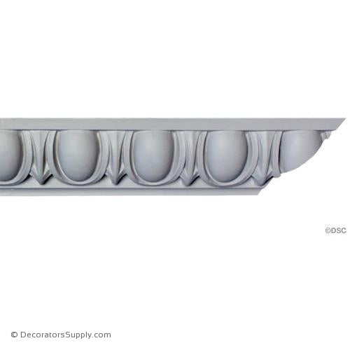 Plaster Egg and Dart Molding Greek 3" W x 3" R