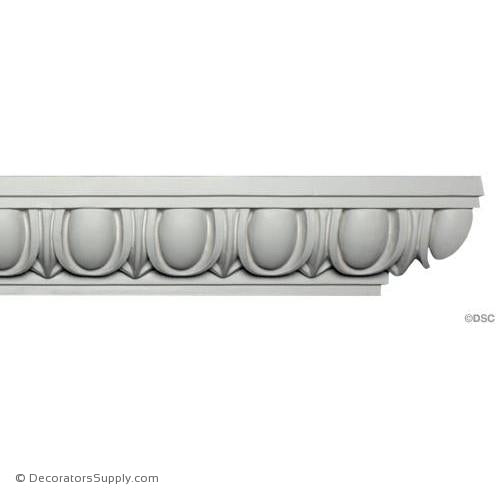 Plaster Egg and Dart Molding Roman 4-1/2" W x 3-3/4" R
