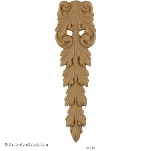 Acanthus Design 7 1/2 High 2 1/4 Wide-ornaments-furniture-woodwork-Decorators Supply