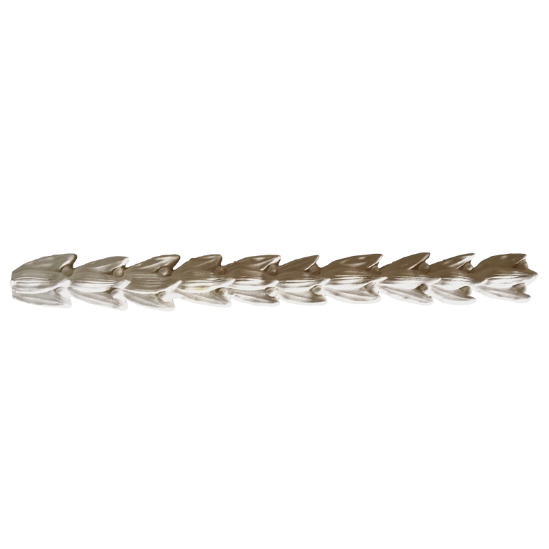 Plaster Leaf and Bud Molding 1-1/8" W x 1/2" R