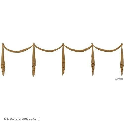 Swag 3 1/4 High 11 Wide-applique-onlay-for-furniture-woodwork-Decorators Supply