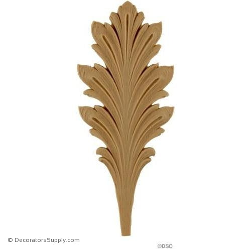 Leaf 5 1/2 High 2 1/4 Wide-ornaments-furniture-woodwork-Decorators Supply