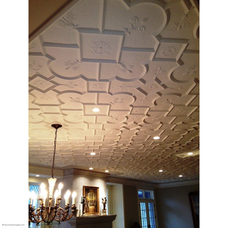 Old English Ceiling Hammered Ornamented   1-1/2" Relief  Covers 12 SF