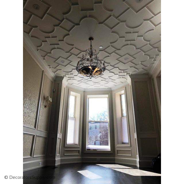 Old English Ceiling Smooth Panel No Ornament  1-1/2" Relief  Covers 12 SF