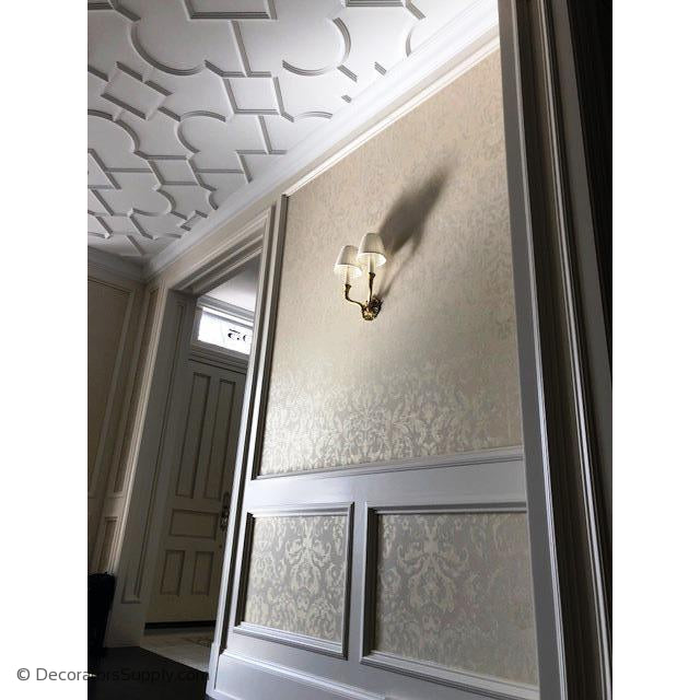 Old English Ceiling Smooth Panel No Ornament  1-1/2" Relief  Covers 12 SF