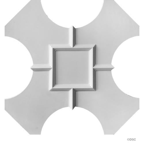 Plaster Old English Ceiling  Smooth Small Panel  1-1/2" Relief  Covers 6 SF