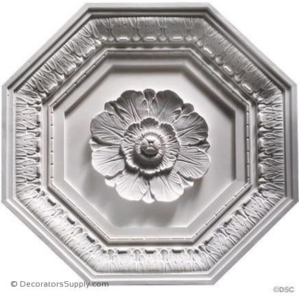 Italian Coffered Octogan 22 1/2" x 1 3/4"-Hand-cast-all-natural-Decorators Supply