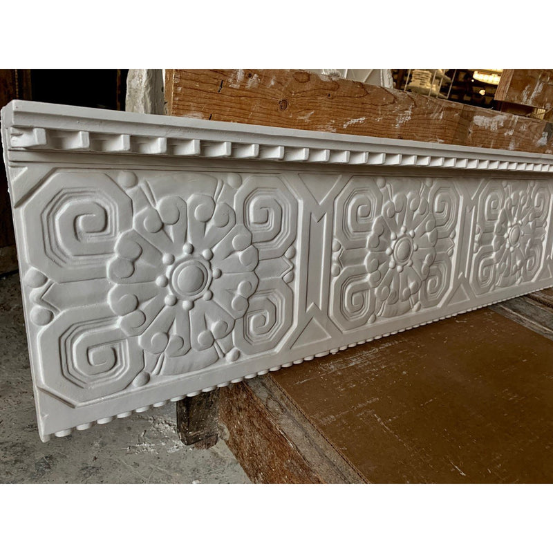 Plaster Crown Molding Art Deco 10-3/4" P x 3" D x 13-1/2" R