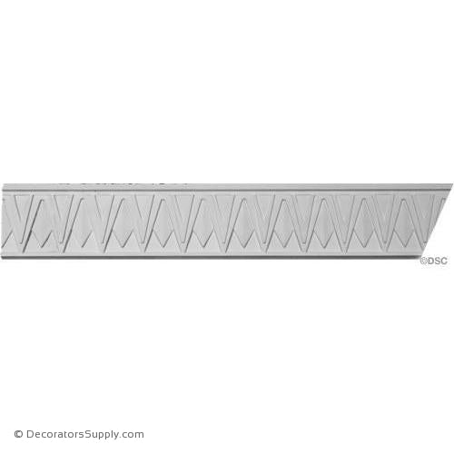 Plaster Crown-Art Deco-2 7/8" Proj x 4" Drop x 2 1/2" Repeat-Decorators Supply