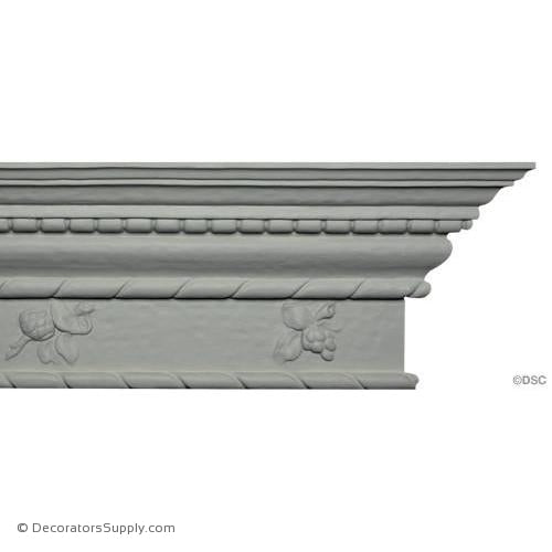 Plaster Crown-Tudor-4 3/4" Proj x 9" Drop x 40" Repeat-Decorators Supply