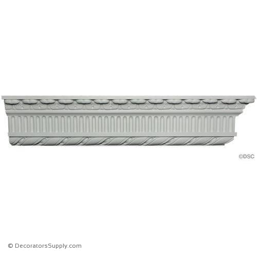 Plaster Crown-Georgian-3 1/4 Proj X 6 7/8 Drop X 3 Repeat-Decorators Supply